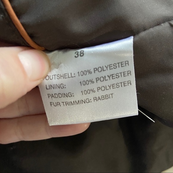 Winter dream women’s brown coloured rabbit fur‎ trimmed  coat in size 38 - Picture 8 of 9